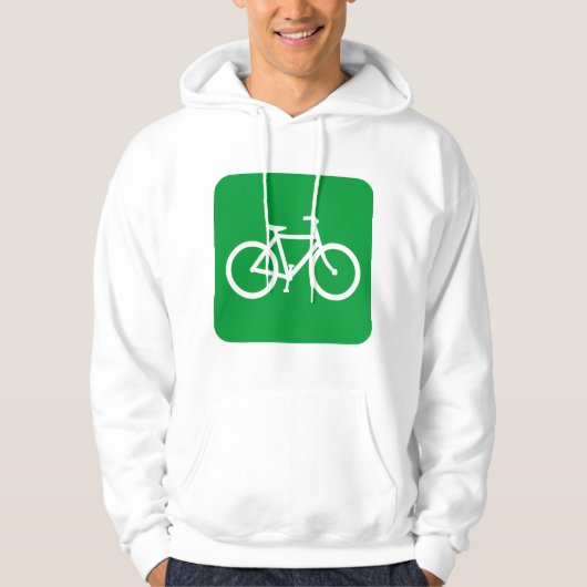 Fahrradzeichen - Grasgrün Hoodie (Vorderseite)