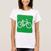 Fahrradzeichen - Grasgrün T-Shirt (Vorderseite)
