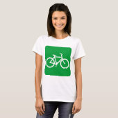 Fahrradzeichen - Grasgrün T-Shirt (Vorne ganz)