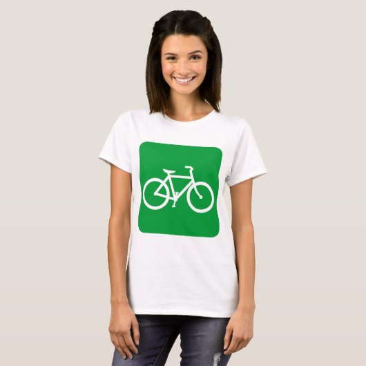 Fahrradzeichen - Grasgrün T-Shirt (Vorne ganz)