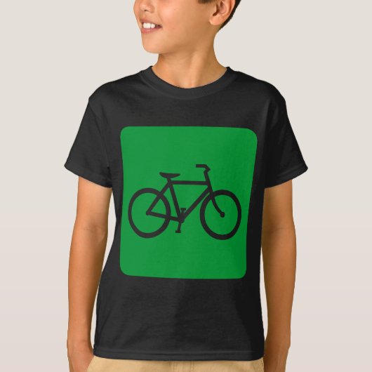 Fahrradzeichen - Grasgrün T-Shirt (Vorderseite)