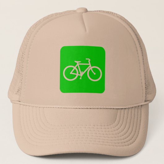 Fahrradzeichen - Grün Truckerkappe (Vorderseite)