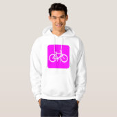 Fahrradzeichen - Magenta Hoodie (Vorne ganz)
