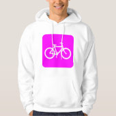 Fahrradzeichen - Magenta Hoodie (Vorderseite)