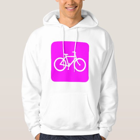 Fahrradzeichen - Magenta Hoodie (Vorderseite)