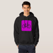 Fahrradzeichen - Magenta Hoodie (Vorne ganz)