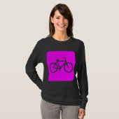 Fahrradzeichen - Magenta T-Shirt (Vorne ganz)