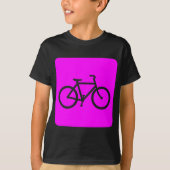 Fahrradzeichen - Magenta T-Shirt (Vorderseite)
