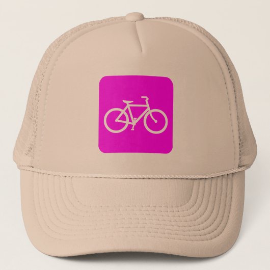 Fahrradzeichen - Magenta Truckerkappe (Vorderseite)