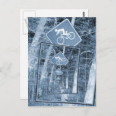 Fahrradzeichen Postkarte (Vorne/Hinten)