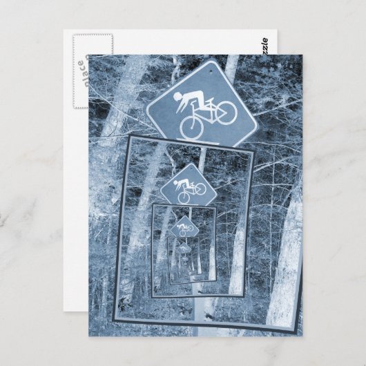 Fahrradzeichen Postkarte (Vorne/Hinten)