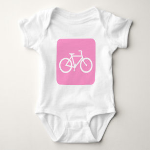 Fahrradzeichen - Rosa Baby Strampler