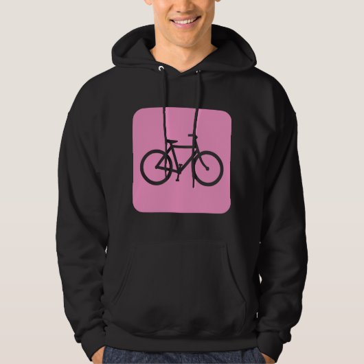 Fahrradzeichen - Rosa Hoodie (Vorderseite)