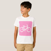 Fahrradzeichen - Rosa T-Shirt (Vorne ganz)