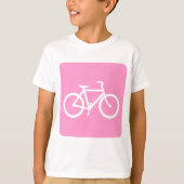 Fahrradzeichen - Rosa T-Shirt (Vorderseite)