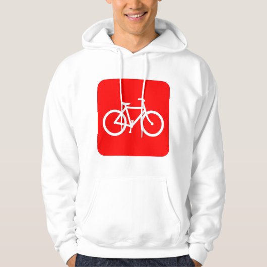 Fahrradzeichen - Rot Hoodie (Vorderseite)