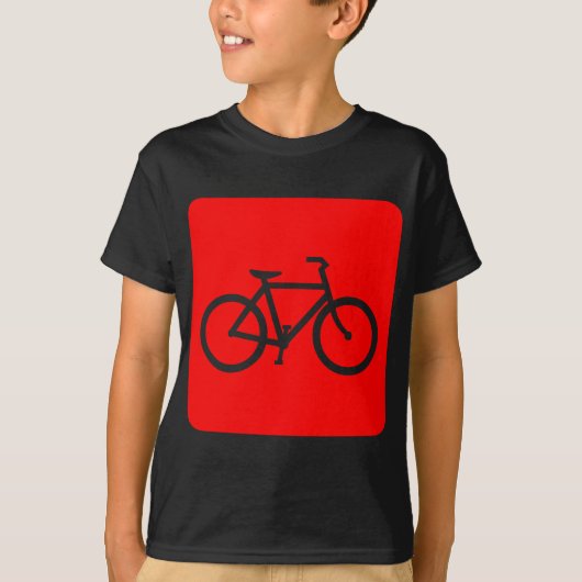 Fahrradzeichen - Rot T-Shirt (Vorderseite)