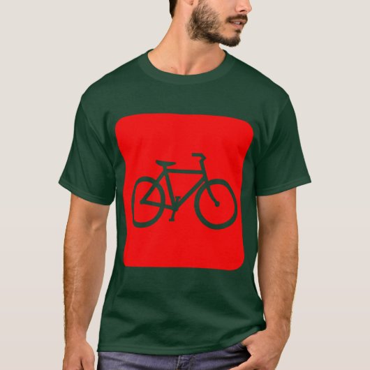 Fahrradzeichen - Rot T-Shirt (Vorderseite)