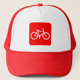 Fahrradzeichen - Rot Truckerkappe