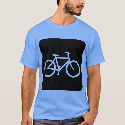 Fahrradzeichen - Schwarz T-Shirt (Vorderseite)