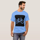 Fahrradzeichen - Schwarz T-Shirt (Vorne ganz)