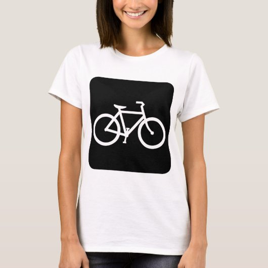 Fahrradzeichen - Schwarz T-Shirt (Vorderseite)