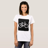 Fahrradzeichen - Schwarz T-Shirt (Vorne ganz)