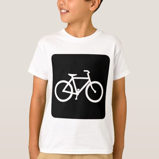 Fahrradzeichen - Schwarz T-Shirt (Vorderseite)