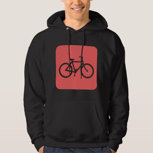 Fahrradzeichen - tropisches Rosa Hoodie (Vorderseite)