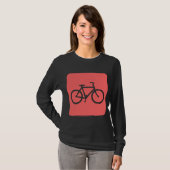 Fahrradzeichen - tropisches Rosa T-Shirt (Vorne ganz)