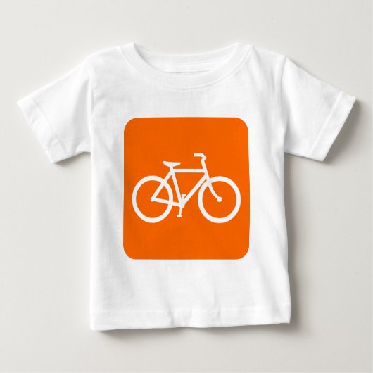 Fahrradzeichen - weiß baby t-shirt (Vorderseite)
