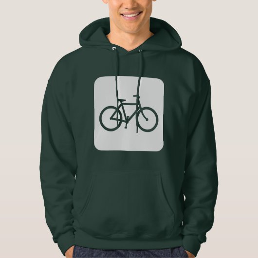 Fahrradzeichen - weiß hoodie (Vorderseite)