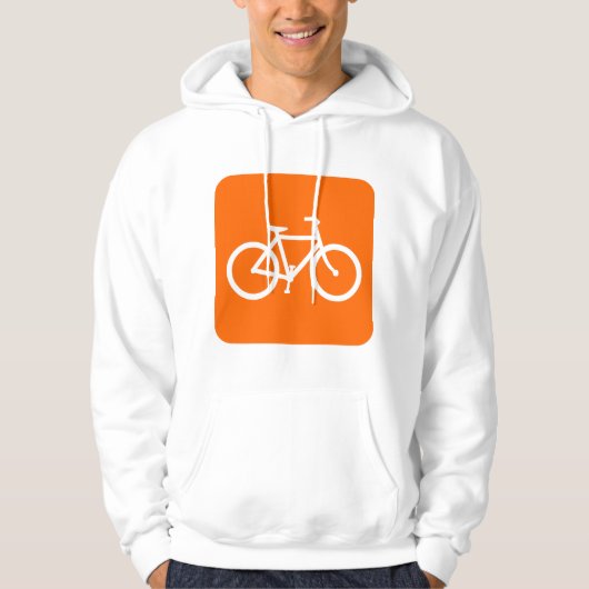 Fahrradzeichen - weiß hoodie (Vorderseite)