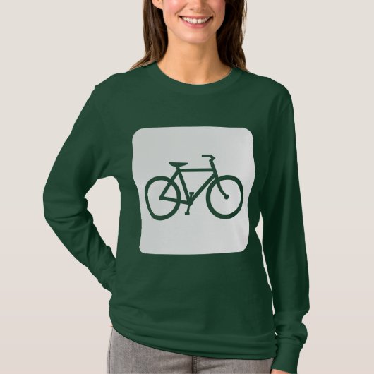 Fahrradzeichen - weiß T-Shirt (Vorderseite)