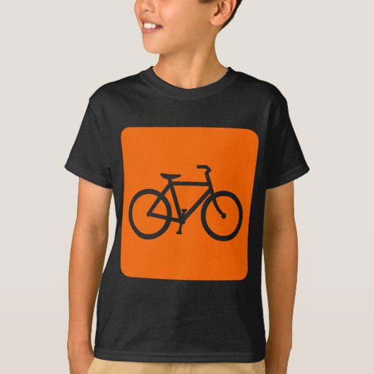 Fahrradzeichen - weiß T-Shirt (Vorderseite)