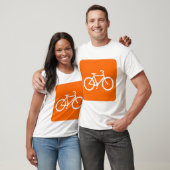 Fahrradzeichen - weiß T-Shirt (Unisex)