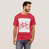 Fahrradzeichen - weiß T-Shirt (Vorne ganz)