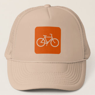 Fahrradzeichen - weiß truckerkappe