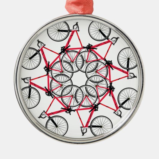 Fahrradzyklus Ornament Aus Metall (Vorne)