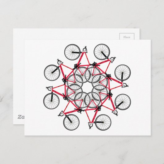 Fahrradzyklus Postkarte (Vorne/Hinten)