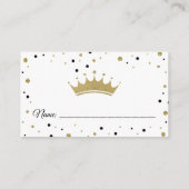 Fahrschein für Windeln, Prinzessin, schwarz Begleitkarte (Rückseite)