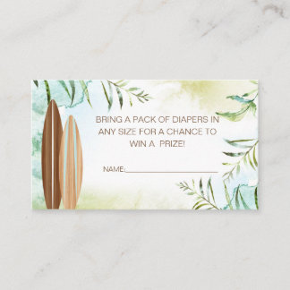 Fahrschein mit Windeln und Surfboards Platzkarte