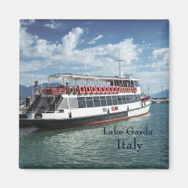Fährschiff am Gardasee italy Magnet