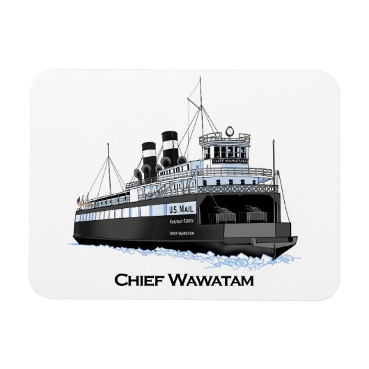 Fährschiff Great Lakes Chief Wawatam bricht Eis Magnet (Horizontal)