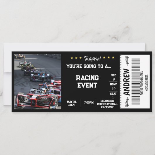 FAHRSCHIFFFAHRT FÜR DIE FAHRZEUGÜBERRASCHUNG EINLADUNG (Vorderseite)