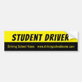 Fahrschul-Warnaufkleber mit URL Autoaufkleber (Vorne)