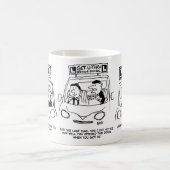 Fahrschule. 3 Cartoon der Fahrschule. Kaffeetasse (Mittel)