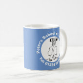 Fahrschule Cartoon mit Elephant. Kaffeetasse (VorderseiteRechts)