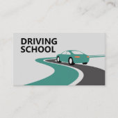 Fahrschule - Kurvenreiche Straße Visitenkarte (Vorderseite)