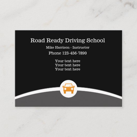Fahrschule-Lehrer Visitenkarte (Vorderseite)